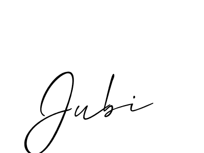 Use a signature maker to create a handwritten signature online. With this signature software, you can design (Allison_Script) your own signature for name Jubi. Jubi signature style 2 images and pictures png