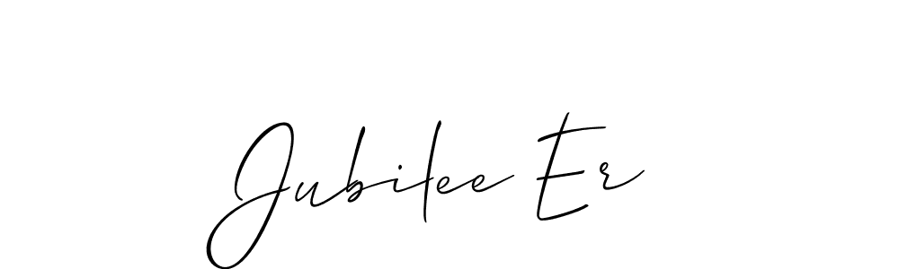 Design your own signature with our free online signature maker. With this signature software, you can create a handwritten (Allison_Script) signature for name Jubilee Er. Jubilee Er signature style 2 images and pictures png