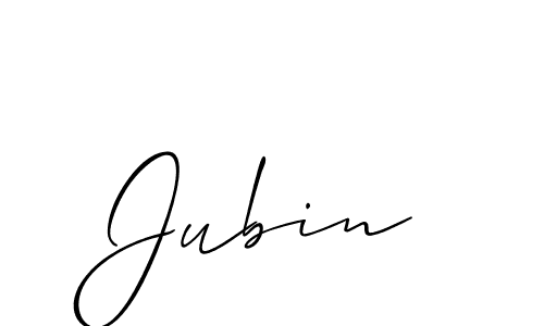 Make a beautiful signature design for name Jubin. With this signature (Allison_Script) style, you can create a handwritten signature for free. Jubin signature style 2 images and pictures png