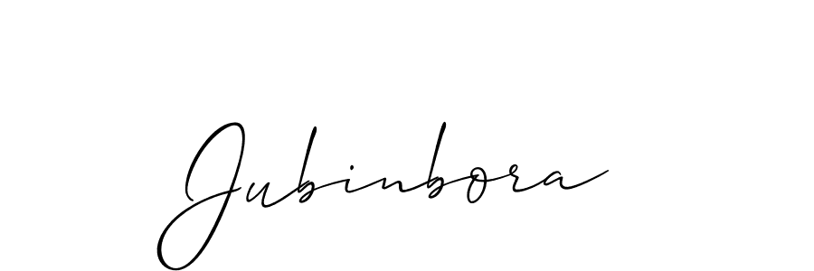 How to make Jubinbora signature? Allison_Script is a professional autograph style. Create handwritten signature for Jubinbora name. Jubinbora signature style 2 images and pictures png