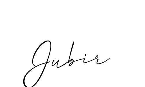The best way (Allison_Script) to make a short signature is to pick only two or three words in your name. The name Jubir include a total of six letters. For converting this name. Jubir signature style 2 images and pictures png