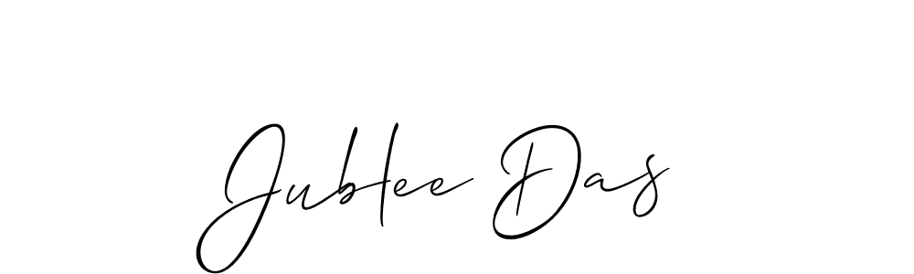 How to make Jublee Das signature? Allison_Script is a professional autograph style. Create handwritten signature for Jublee Das name. Jublee Das signature style 2 images and pictures png