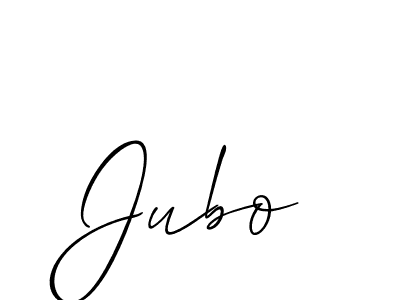 Make a beautiful signature design for name Jubo. With this signature (Allison_Script) style, you can create a handwritten signature for free. Jubo signature style 2 images and pictures png