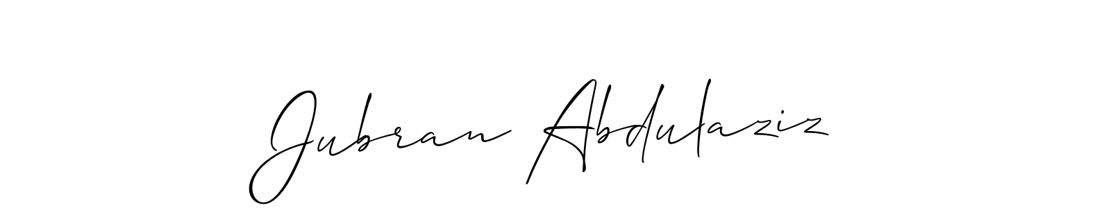 How to Draw Jubran Abdulaziz signature style? Allison_Script is a latest design signature styles for name Jubran Abdulaziz. Jubran Abdulaziz signature style 2 images and pictures png