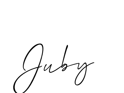 Best and Professional Signature Style for Juby. Allison_Script Best Signature Style Collection. Juby signature style 2 images and pictures png