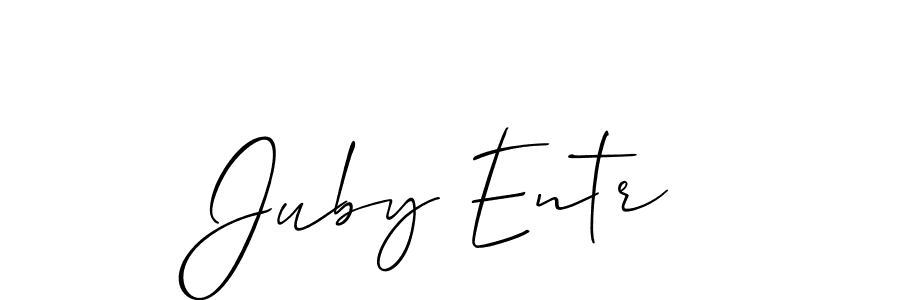 How to make Juby Entr name signature. Use Allison_Script style for creating short signs online. This is the latest handwritten sign. Juby Entr signature style 2 images and pictures png