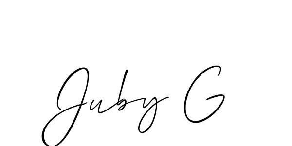 Once you've used our free online signature maker to create your best signature Allison_Script style, it's time to enjoy all of the benefits that Juby G name signing documents. Juby G signature style 2 images and pictures png