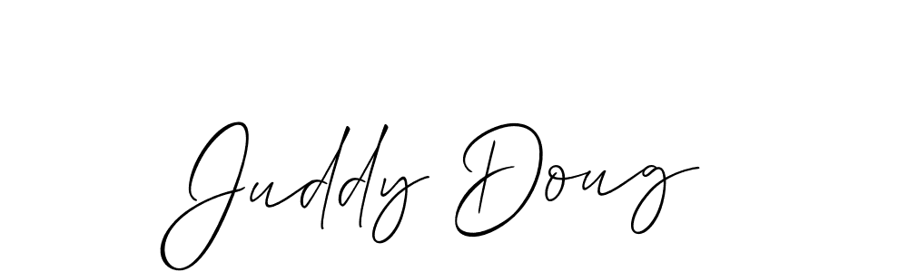 You should practise on your own different ways (Allison_Script) to write your name (Juddy Doug) in signature. don't let someone else do it for you. Juddy Doug signature style 2 images and pictures png