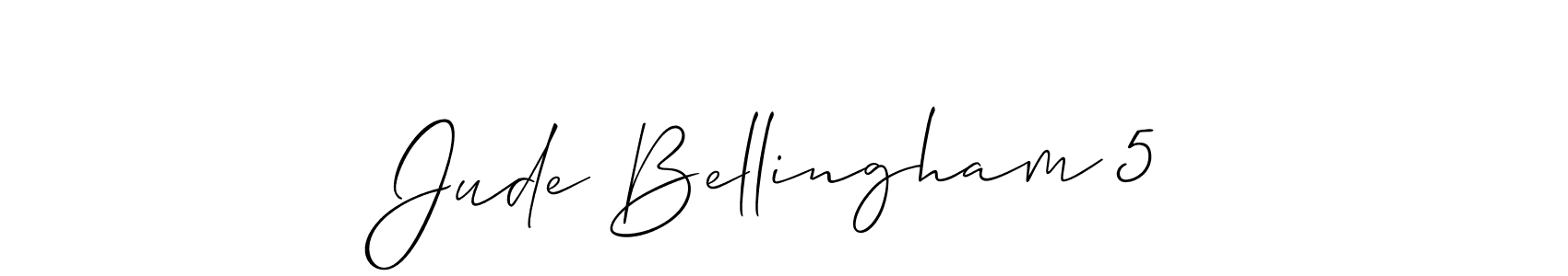 Allison_Script is a professional signature style that is perfect for those who want to add a touch of class to their signature. It is also a great choice for those who want to make their signature more unique. Get Jude Bellingham 5 name to fancy signature for free. Jude Bellingham 5 signature style 2 images and pictures png