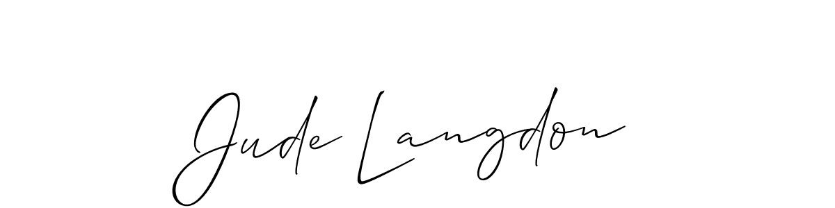 Design your own signature with our free online signature maker. With this signature software, you can create a handwritten (Allison_Script) signature for name Jude Langdon. Jude Langdon signature style 2 images and pictures png