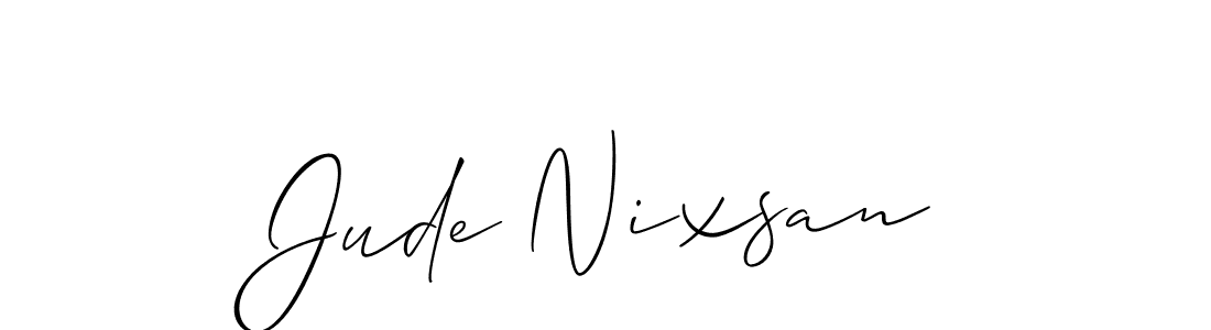 Also we have Jude Nixsan name is the best signature style. Create professional handwritten signature collection using Allison_Script autograph style. Jude Nixsan signature style 2 images and pictures png