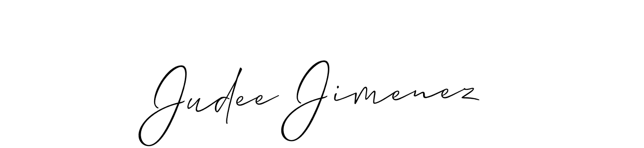 How to make Judee Jimenez signature? Allison_Script is a professional autograph style. Create handwritten signature for Judee Jimenez name. Judee Jimenez signature style 2 images and pictures png