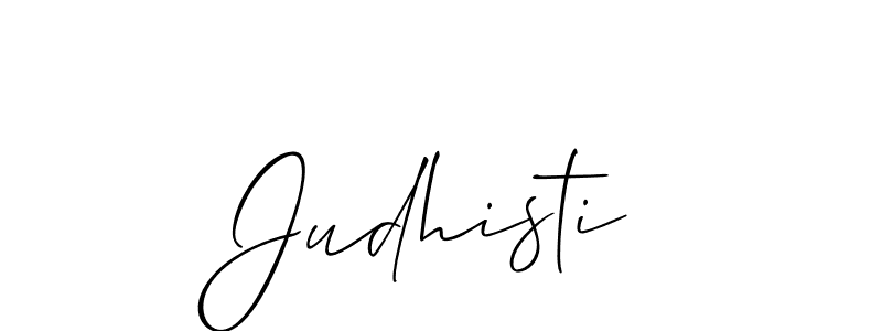 if you are searching for the best signature style for your name Judhisti. so please give up your signature search. here we have designed multiple signature styles  using Allison_Script. Judhisti signature style 2 images and pictures png