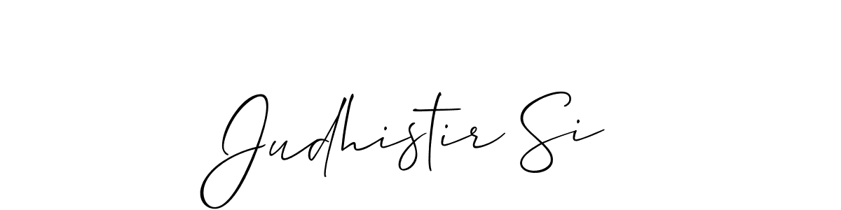 Use a signature maker to create a handwritten signature online. With this signature software, you can design (Allison_Script) your own signature for name Judhistir Si. Judhistir Si signature style 2 images and pictures png