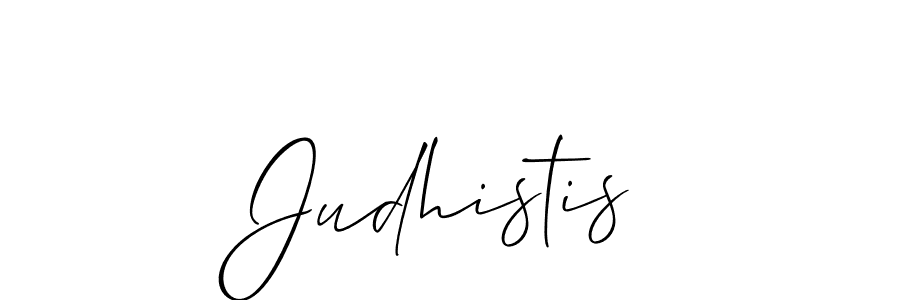 How to make Judhistis signature? Allison_Script is a professional autograph style. Create handwritten signature for Judhistis name. Judhistis signature style 2 images and pictures png