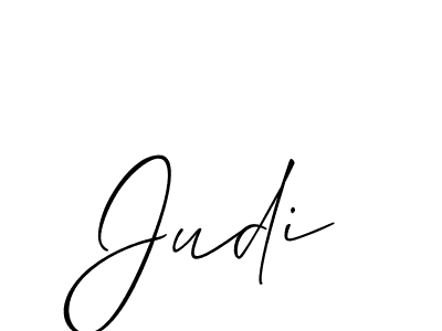 The best way (Allison_Script) to make a short signature is to pick only two or three words in your name. The name Judi include a total of six letters. For converting this name. Judi signature style 2 images and pictures png
