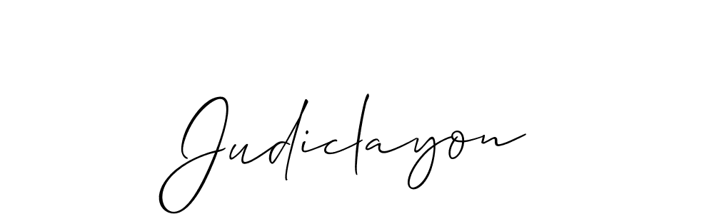 Create a beautiful signature design for name Judiclayon. With this signature (Allison_Script) fonts, you can make a handwritten signature for free. Judiclayon signature style 2 images and pictures png