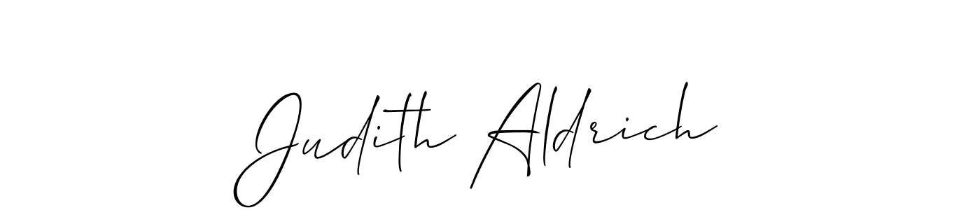 How to make Judith Aldrich signature? Allison_Script is a professional autograph style. Create handwritten signature for Judith Aldrich name. Judith Aldrich signature style 2 images and pictures png