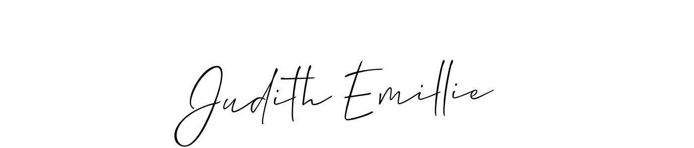 Use a signature maker to create a handwritten signature online. With this signature software, you can design (Allison_Script) your own signature for name Judith Emillie. Judith Emillie signature style 2 images and pictures png