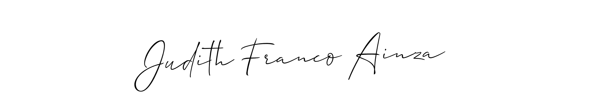 Allison_Script is a professional signature style that is perfect for those who want to add a touch of class to their signature. It is also a great choice for those who want to make their signature more unique. Get Judith Franco Ainza name to fancy signature for free. Judith Franco Ainza signature style 2 images and pictures png