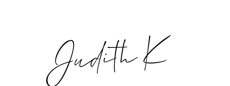 if you are searching for the best signature style for your name Judith K. so please give up your signature search. here we have designed multiple signature styles  using Allison_Script. Judith K signature style 2 images and pictures png