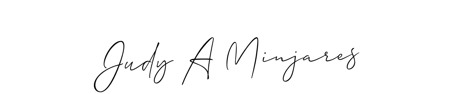 Make a short Judy A Minjares signature style. Manage your documents anywhere anytime using Allison_Script. Create and add eSignatures, submit forms, share and send files easily. Judy A Minjares signature style 2 images and pictures png