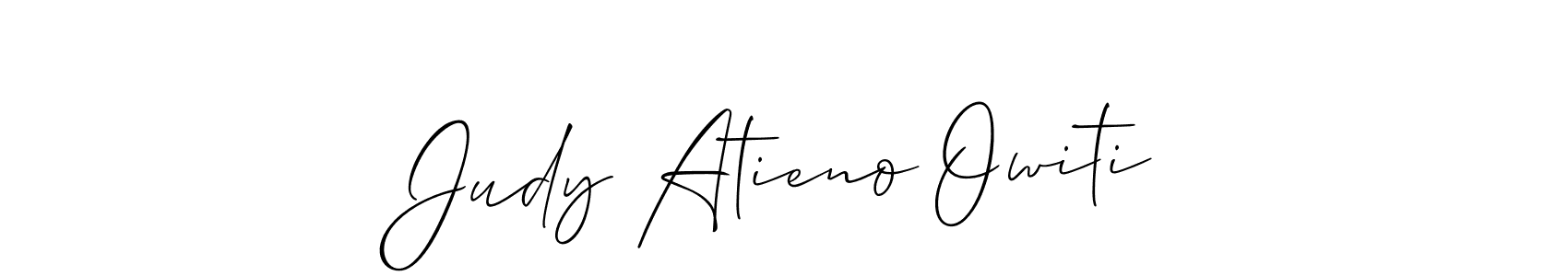 Judy Atieno Owiti stylish signature style. Best Handwritten Sign (Allison_Script) for my name. Handwritten Signature Collection Ideas for my name Judy Atieno Owiti. Judy Atieno Owiti signature style 2 images and pictures png
