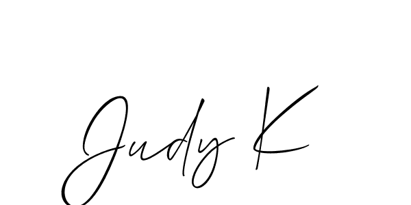 Check out images of Autograph of Judy K name. Actor Judy K Signature Style. Allison_Script is a professional sign style online. Judy K signature style 2 images and pictures png