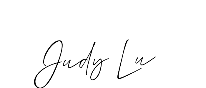 Use a signature maker to create a handwritten signature online. With this signature software, you can design (Allison_Script) your own signature for name Judy Lu. Judy Lu signature style 2 images and pictures png
