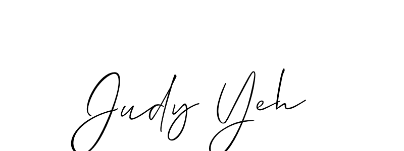 Judy Yeh stylish signature style. Best Handwritten Sign (Allison_Script) for my name. Handwritten Signature Collection Ideas for my name Judy Yeh. Judy Yeh signature style 2 images and pictures png