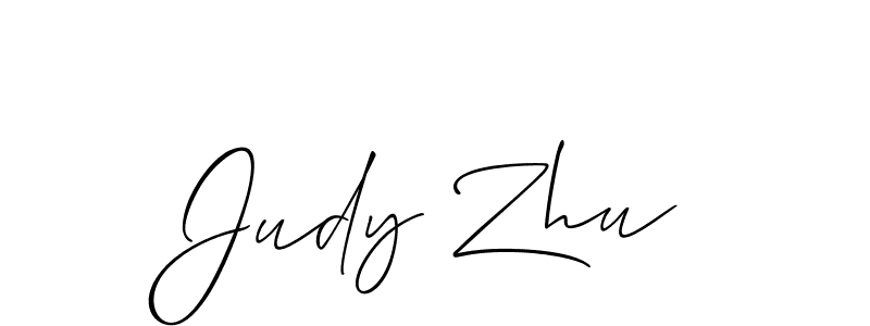 Also we have Judy Zhu name is the best signature style. Create professional handwritten signature collection using Allison_Script autograph style. Judy Zhu signature style 2 images and pictures png