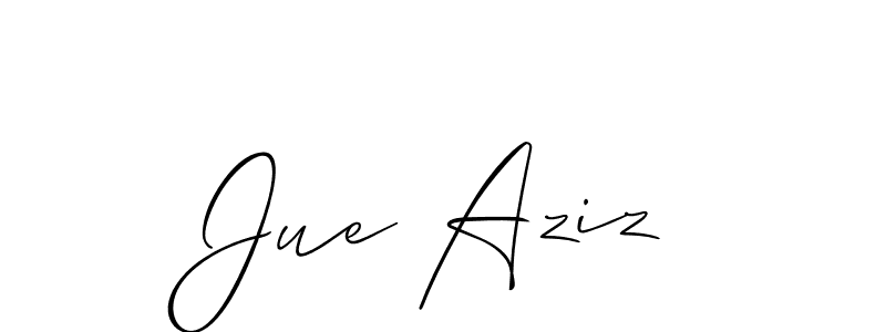 How to make Jue Aziz signature? Allison_Script is a professional autograph style. Create handwritten signature for Jue Aziz name. Jue Aziz signature style 2 images and pictures png