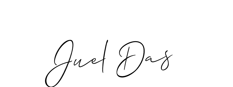 Allison_Script is a professional signature style that is perfect for those who want to add a touch of class to their signature. It is also a great choice for those who want to make their signature more unique. Get Juel Das name to fancy signature for free. Juel Das signature style 2 images and pictures png