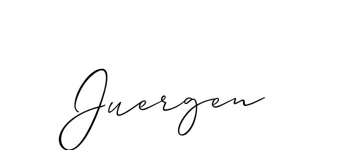 How to make Juergen signature? Allison_Script is a professional autograph style. Create handwritten signature for Juergen name. Juergen signature style 2 images and pictures png