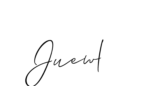 Design your own signature with our free online signature maker. With this signature software, you can create a handwritten (Allison_Script) signature for name Juewl. Juewl signature style 2 images and pictures png