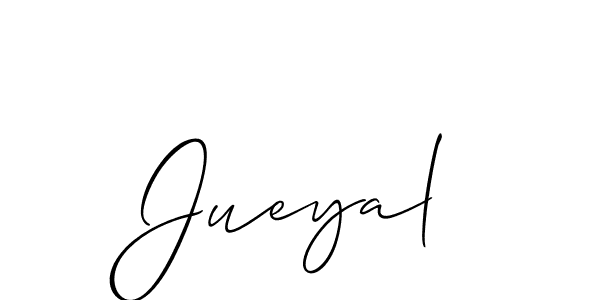 Once you've used our free online signature maker to create your best signature Allison_Script style, it's time to enjoy all of the benefits that Jueyal name signing documents. Jueyal signature style 2 images and pictures png