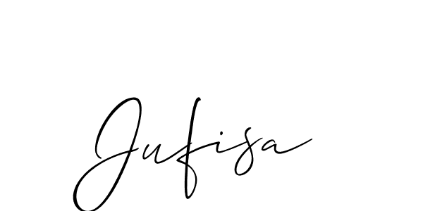 How to make Jufisa signature? Allison_Script is a professional autograph style. Create handwritten signature for Jufisa name. Jufisa signature style 2 images and pictures png