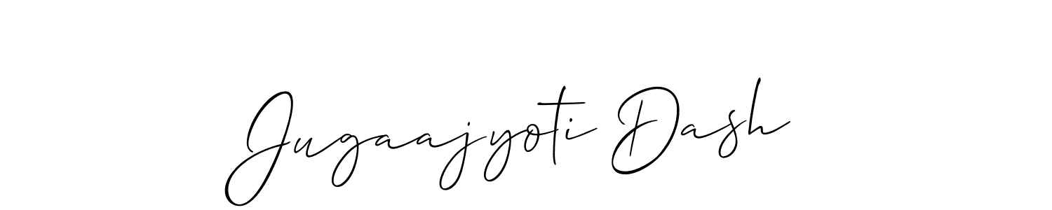 Jugaajyoti Dash stylish signature style. Best Handwritten Sign (Allison_Script) for my name. Handwritten Signature Collection Ideas for my name Jugaajyoti Dash. Jugaajyoti Dash signature style 2 images and pictures png