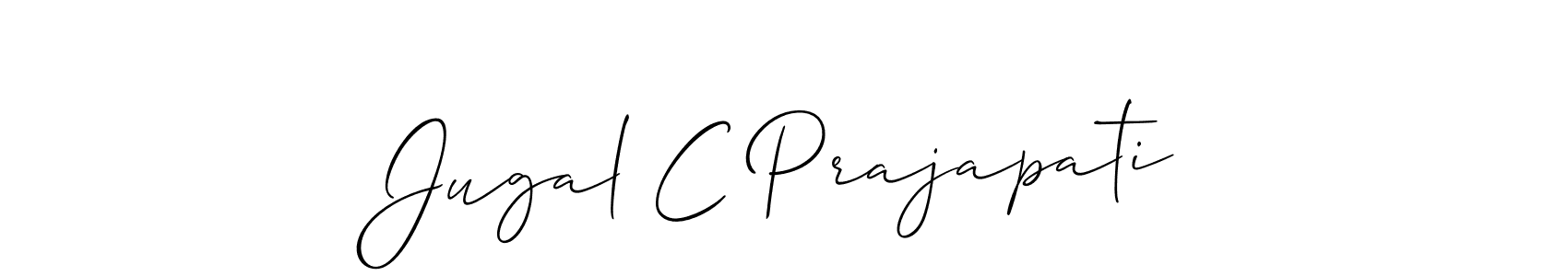 Here are the top 10 professional signature styles for the name Jugal C Prajapati. These are the best autograph styles you can use for your name. Jugal C Prajapati signature style 2 images and pictures png