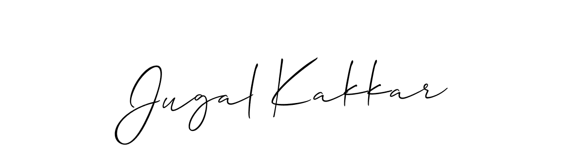 How to make Jugal Kakkar signature? Allison_Script is a professional autograph style. Create handwritten signature for Jugal Kakkar name. Jugal Kakkar signature style 2 images and pictures png