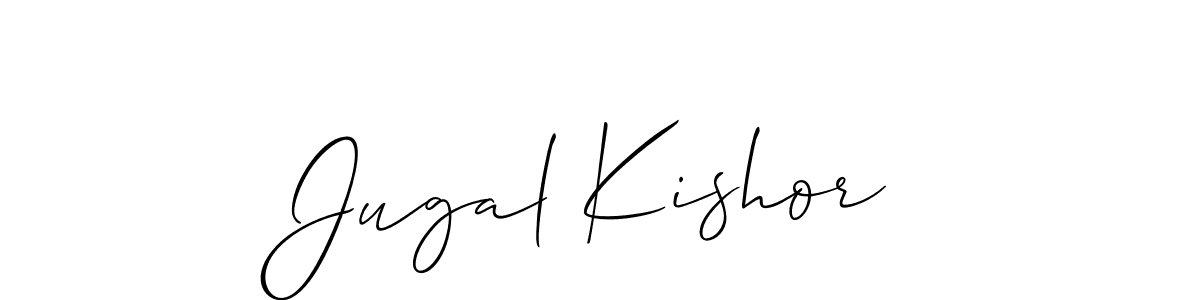 It looks lik you need a new signature style for name Jugal Kishor. Design unique handwritten (Allison_Script) signature with our free signature maker in just a few clicks. Jugal Kishor signature style 2 images and pictures png