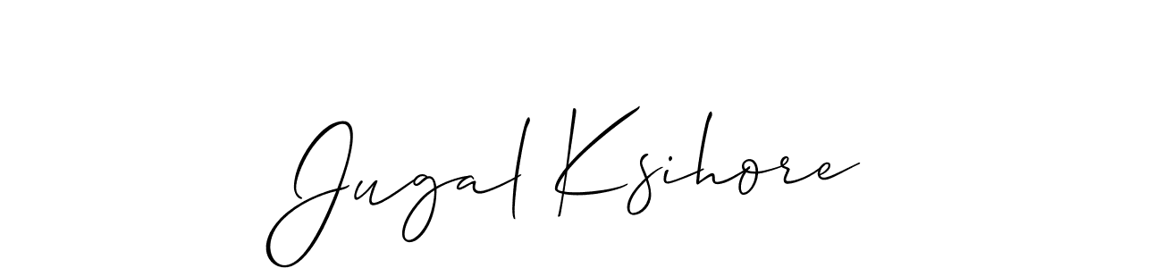 Make a beautiful signature design for name Jugal Ksihore. With this signature (Allison_Script) style, you can create a handwritten signature for free. Jugal Ksihore signature style 2 images and pictures png