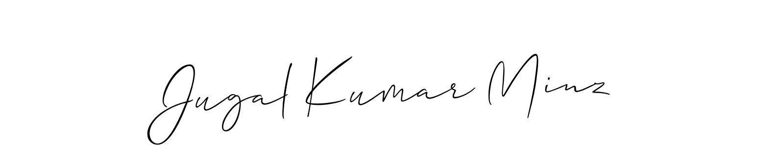 Make a beautiful signature design for name Jugal Kumar Minz. With this signature (Allison_Script) style, you can create a handwritten signature for free. Jugal Kumar Minz signature style 2 images and pictures png