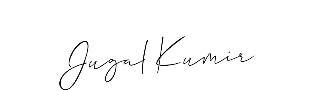 How to Draw Jugal Kumir signature style? Allison_Script is a latest design signature styles for name Jugal Kumir. Jugal Kumir signature style 2 images and pictures png