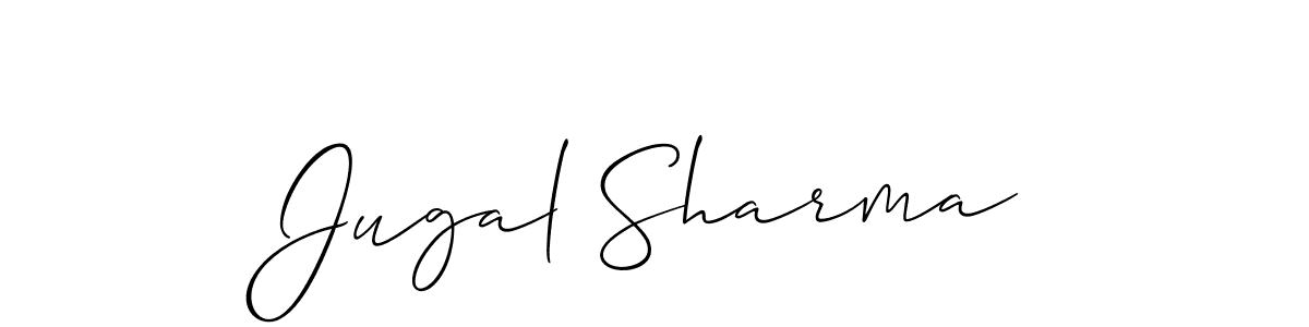 You should practise on your own different ways (Allison_Script) to write your name (Jugal Sharma) in signature. don't let someone else do it for you. Jugal Sharma signature style 2 images and pictures png