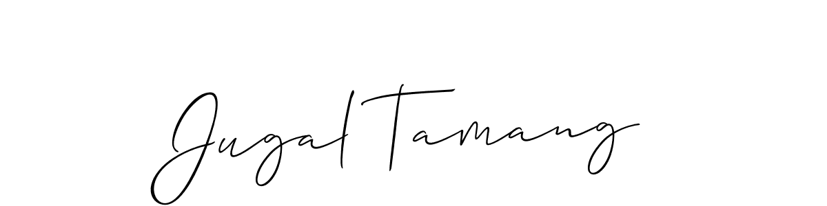 Jugal Tamang stylish signature style. Best Handwritten Sign (Allison_Script) for my name. Handwritten Signature Collection Ideas for my name Jugal Tamang. Jugal Tamang signature style 2 images and pictures png