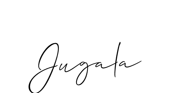 Best and Professional Signature Style for Jugala. Allison_Script Best Signature Style Collection. Jugala signature style 2 images and pictures png