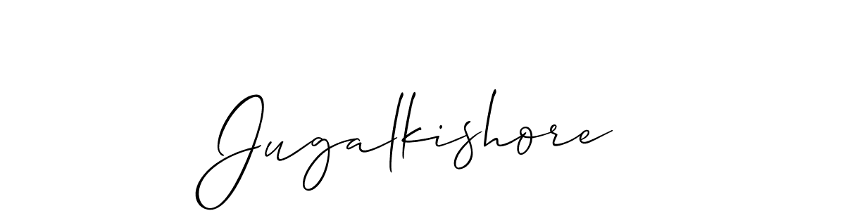 Make a beautiful signature design for name Jugalkishore. With this signature (Allison_Script) style, you can create a handwritten signature for free. Jugalkishore signature style 2 images and pictures png