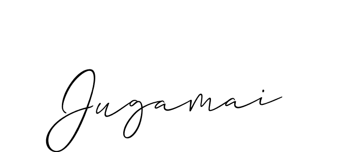 You should practise on your own different ways (Allison_Script) to write your name (Jugamai) in signature. don't let someone else do it for you. Jugamai signature style 2 images and pictures png