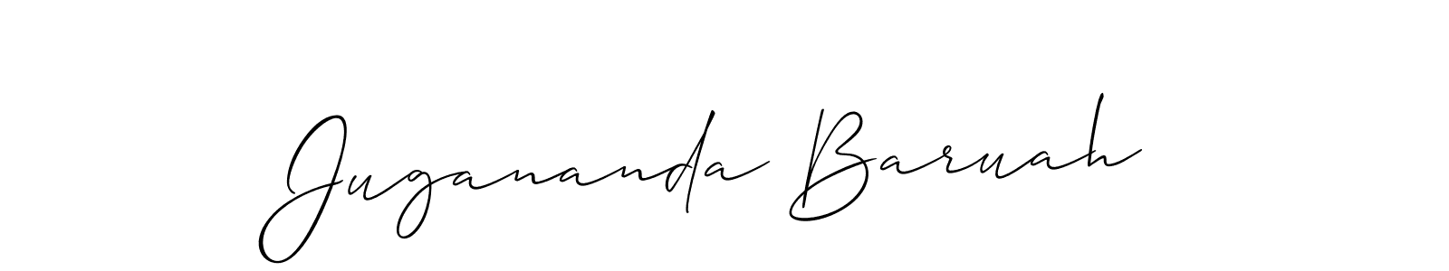 How to make Jugananda Baruah name signature. Use Allison_Script style for creating short signs online. This is the latest handwritten sign. Jugananda Baruah signature style 2 images and pictures png
